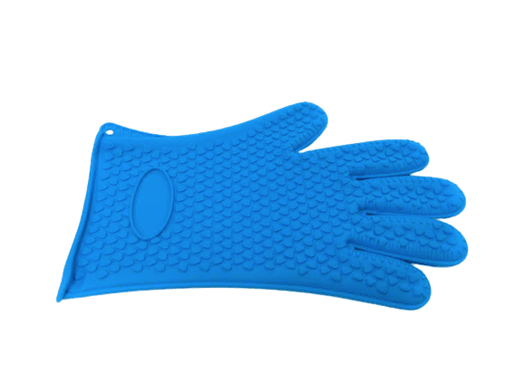 Flower Design- Heat Resistant Silicone Oven Mitts, Soft Quilted lining, Extra Long, Waterproof Flexible Gloves for Cooking