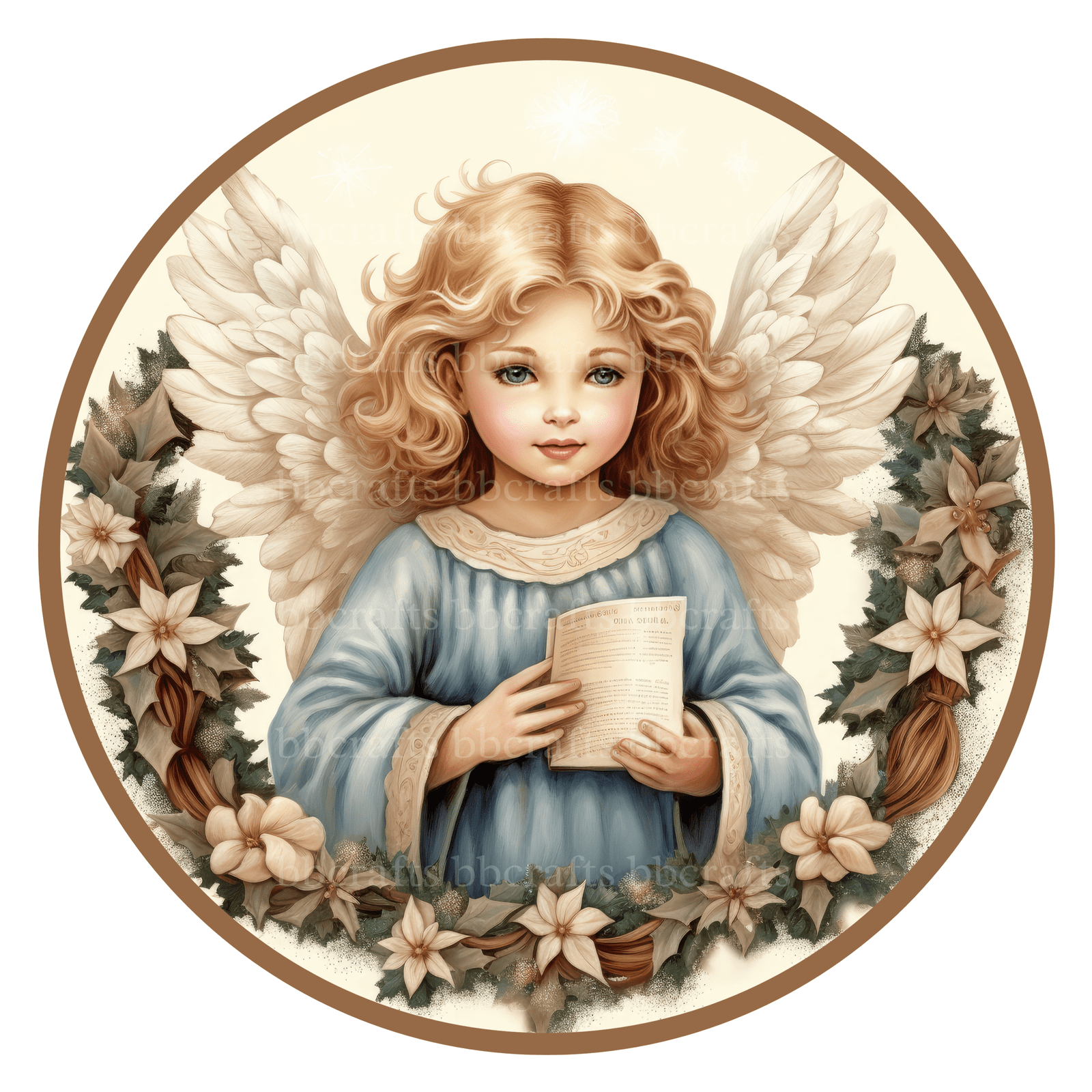 Christmas Metal Sign: BABY ANGEL - Made In USA