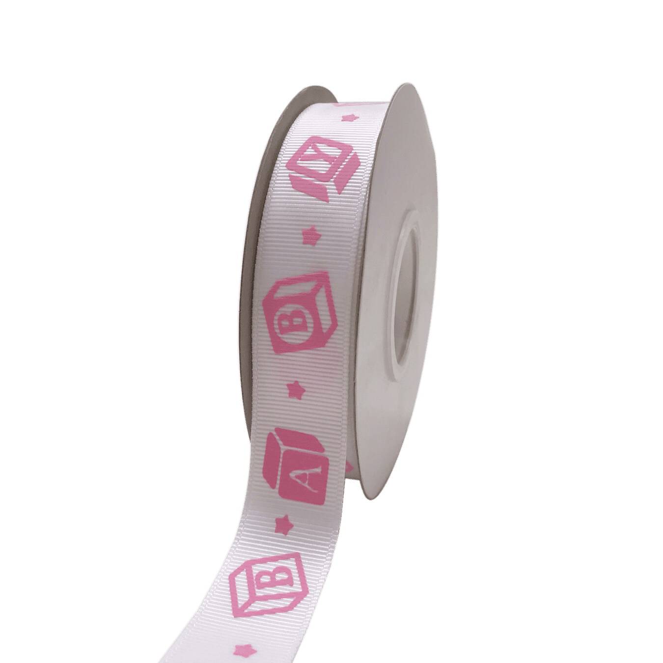 Grosgrain Ribbon Baby Design Pink Baby Face ( Width: 3/8 inch