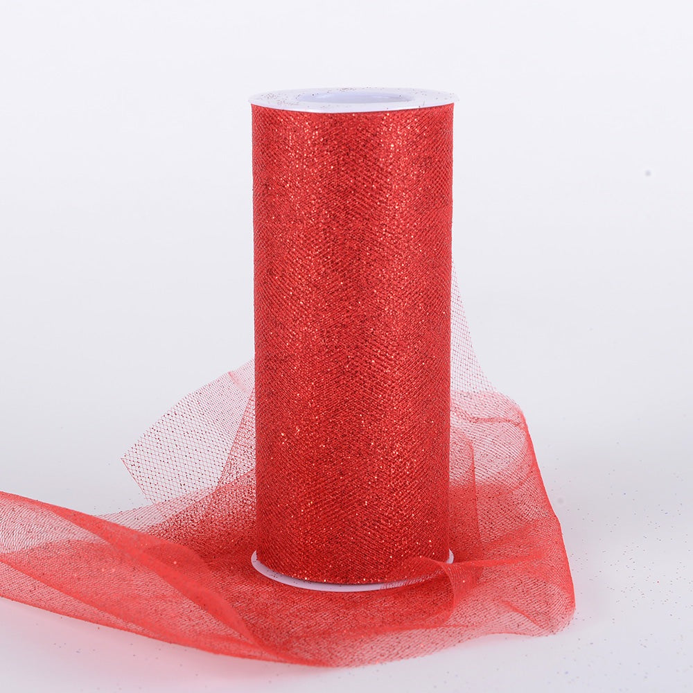 5 Wholesale Tulle Fabric Roll red - at 