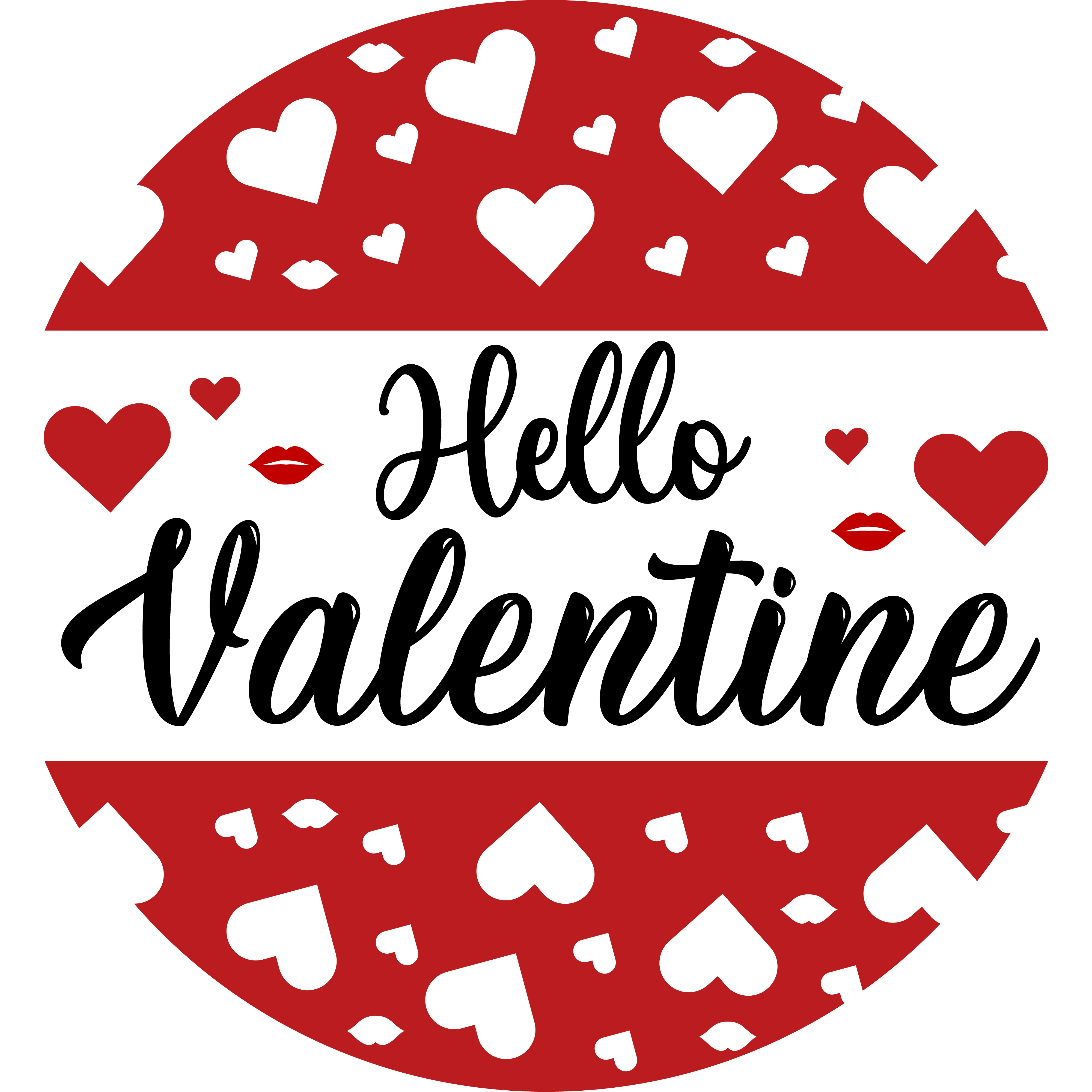 Valentines Day Clipart-red heart sticker with dotted accents on a