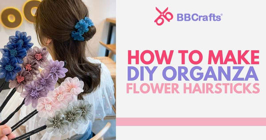 How to Make DIY Organza Flower Hairsticks