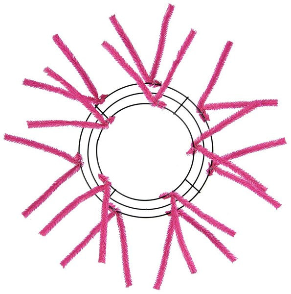 10 Inch Wire, 20 Inch OAD Pencil Work, Wreath X12 Ties - Hot Pink BBCrafts.com