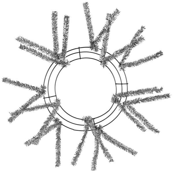 10 Inch Wire, 20 Inch OAD Pencil Work, Wreath X12 Ties - Matte Silver BBCrafts.com