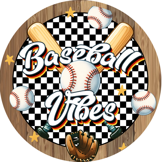 Baseball Vibes Metal Sign - Made In USA