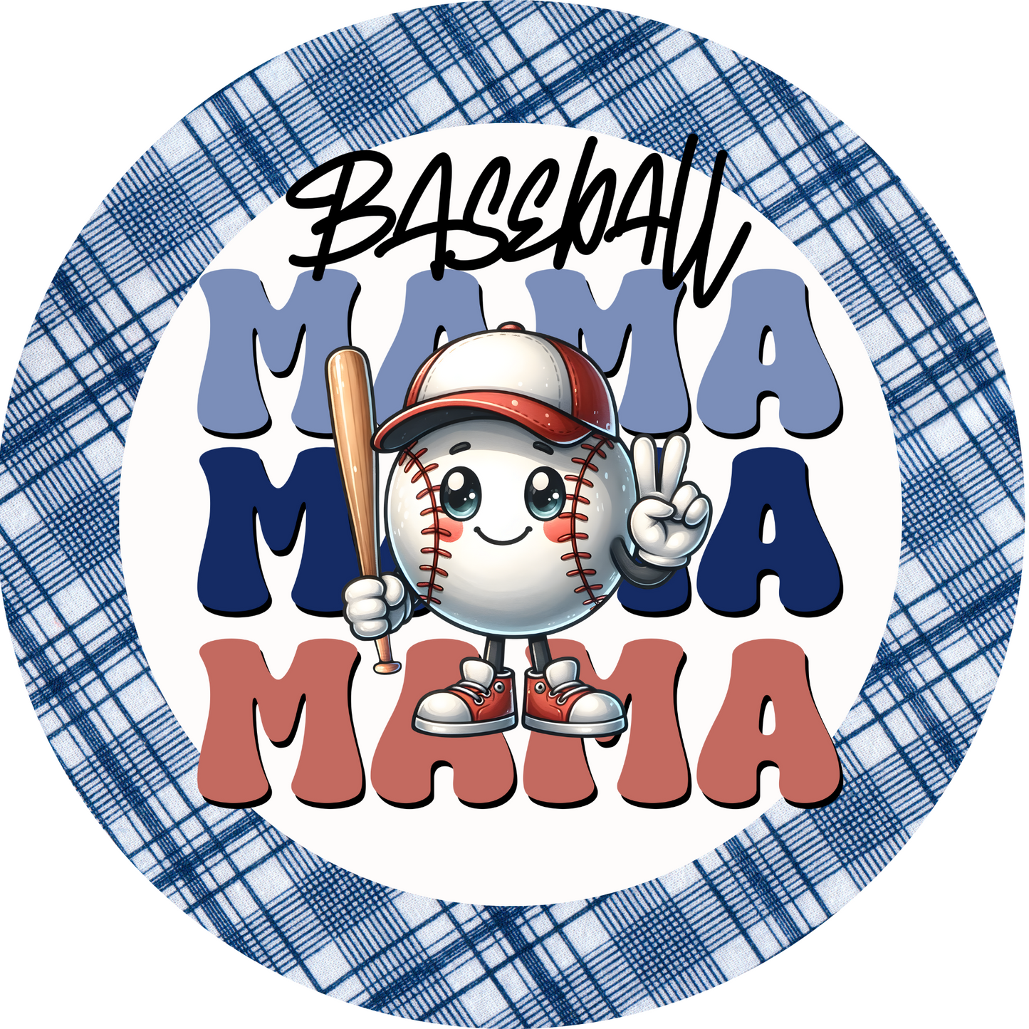 Baseball MAMA Metal Sign - Made In USA