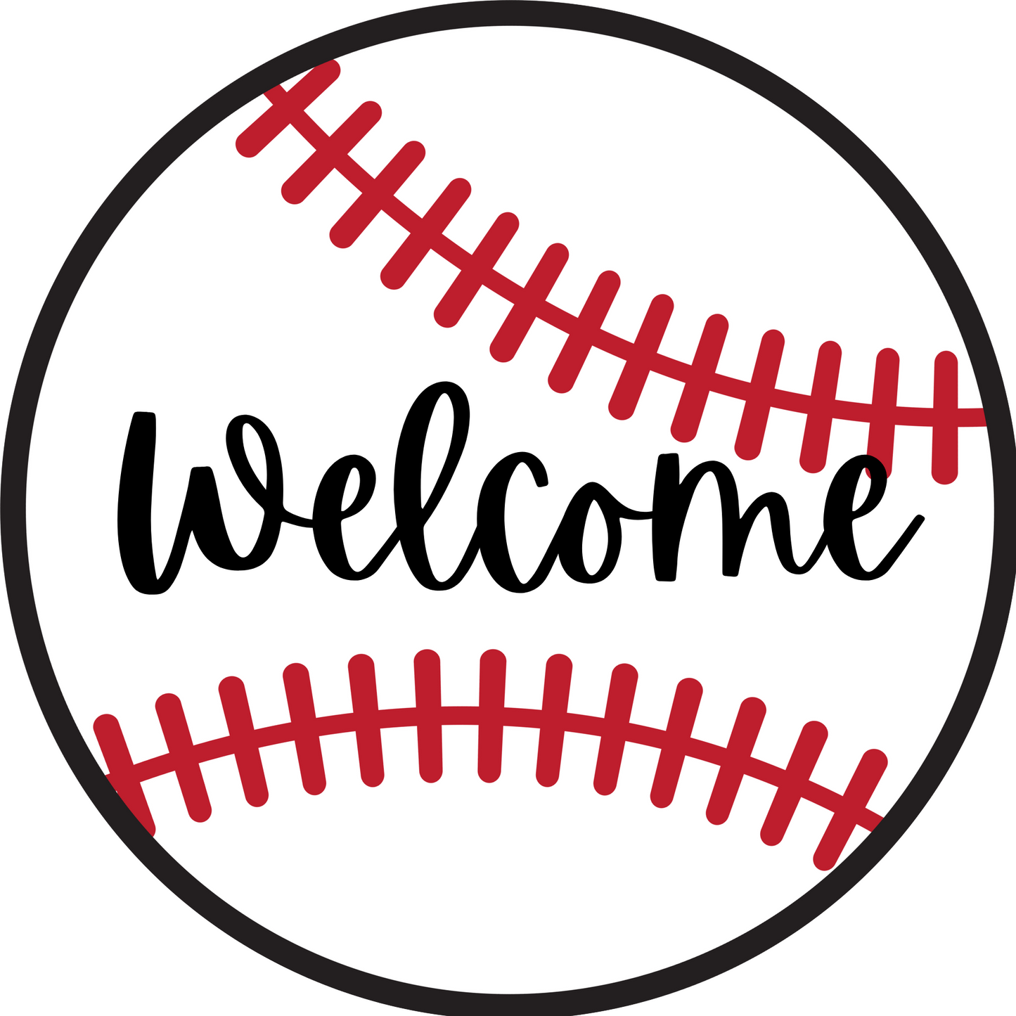 Welcome - Baseball Metal Sign - Made In USA