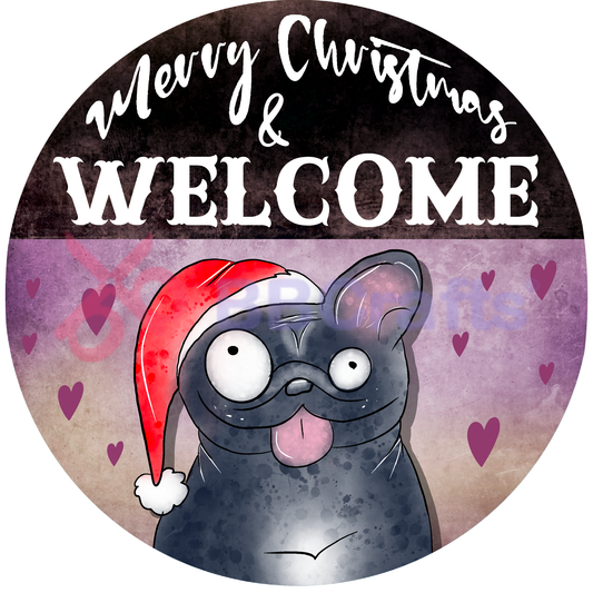 Pug Dog - Merry Christmas Metal Sign - Made In USA