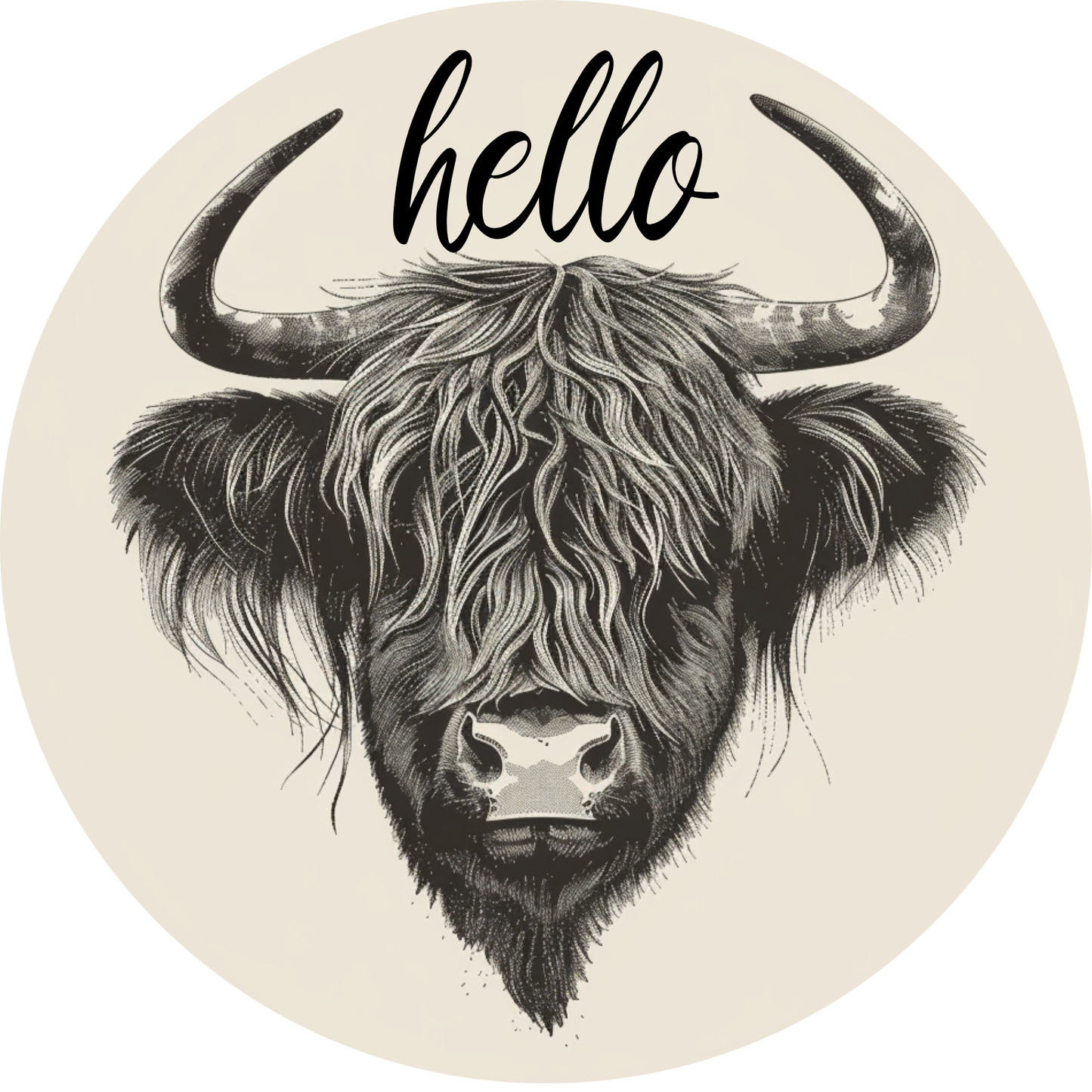 Highland Cow Metal Sign - Made In USA