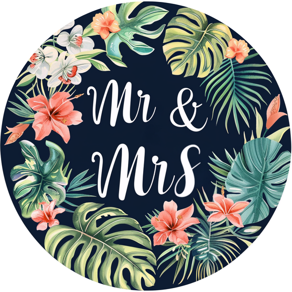 Mr & Mrs Wedding Metal Sign - Made In USA