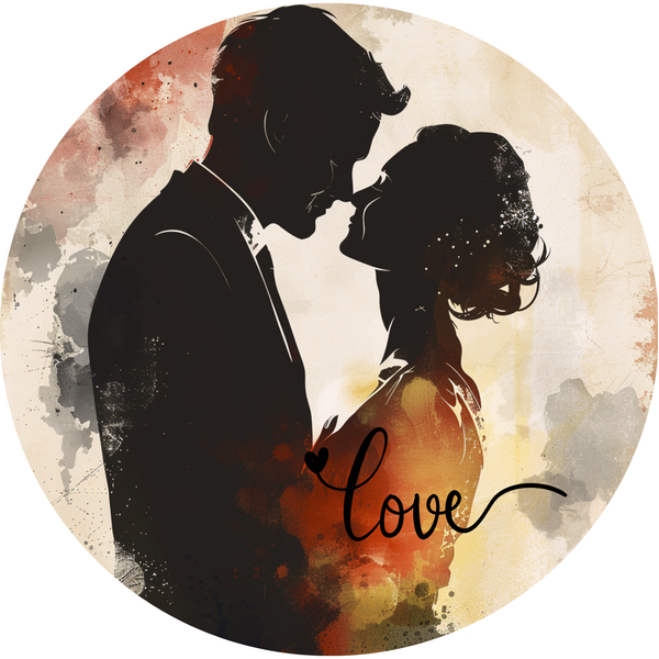 Wedding Couple Love Metal Sign - Made In USA