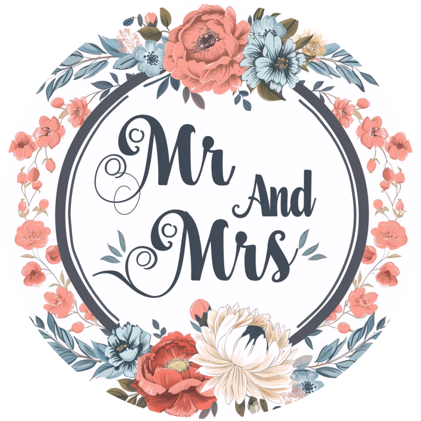 Mr. & Mrs. Wedding Metal Sign - Made In USA