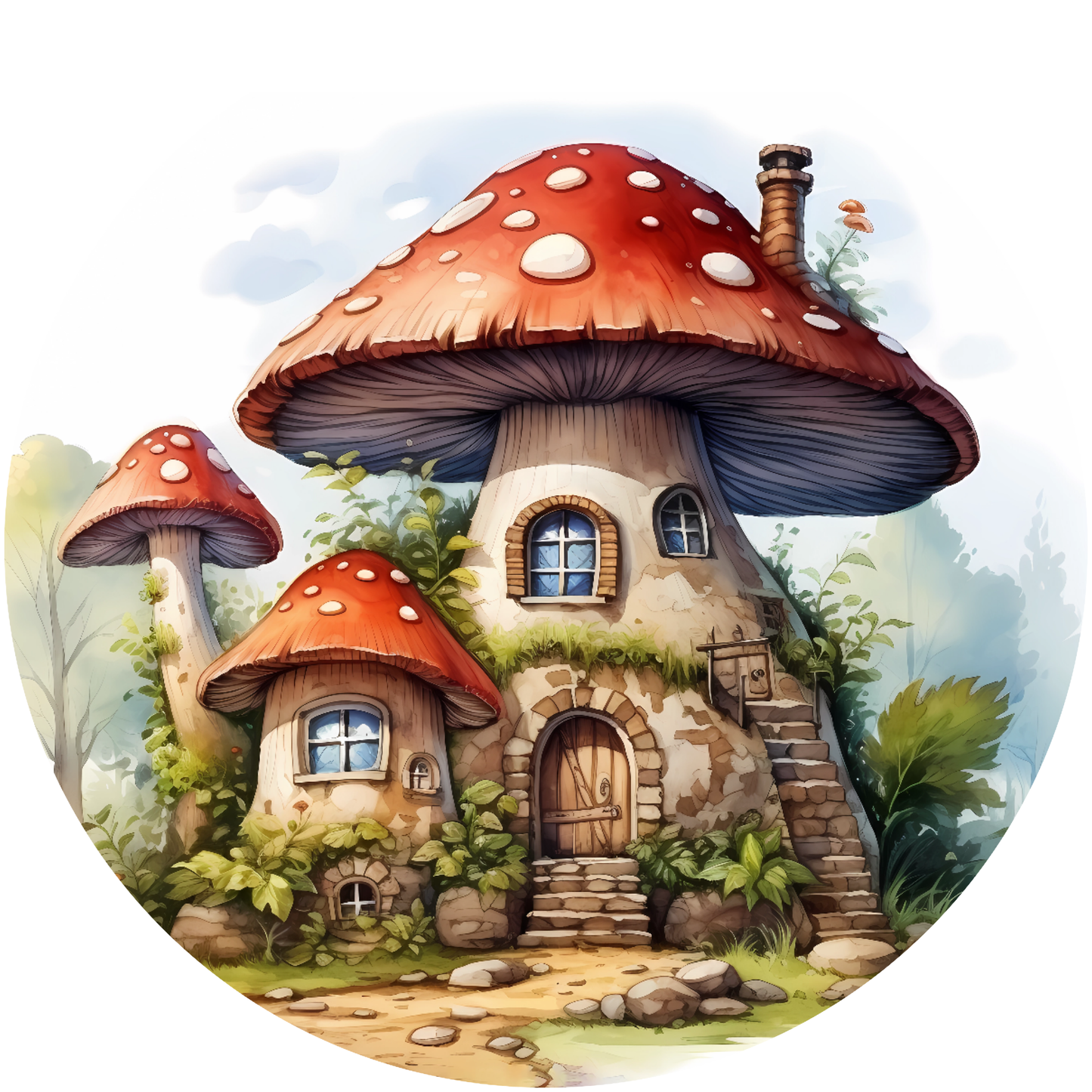 Mushroom House Metal Sign - Made In USA