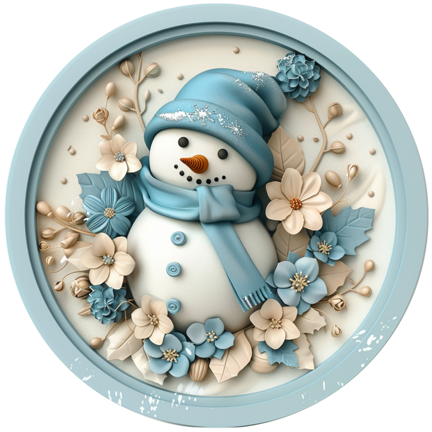 The Snowman and the Flowers Metal Sign - Made In USA