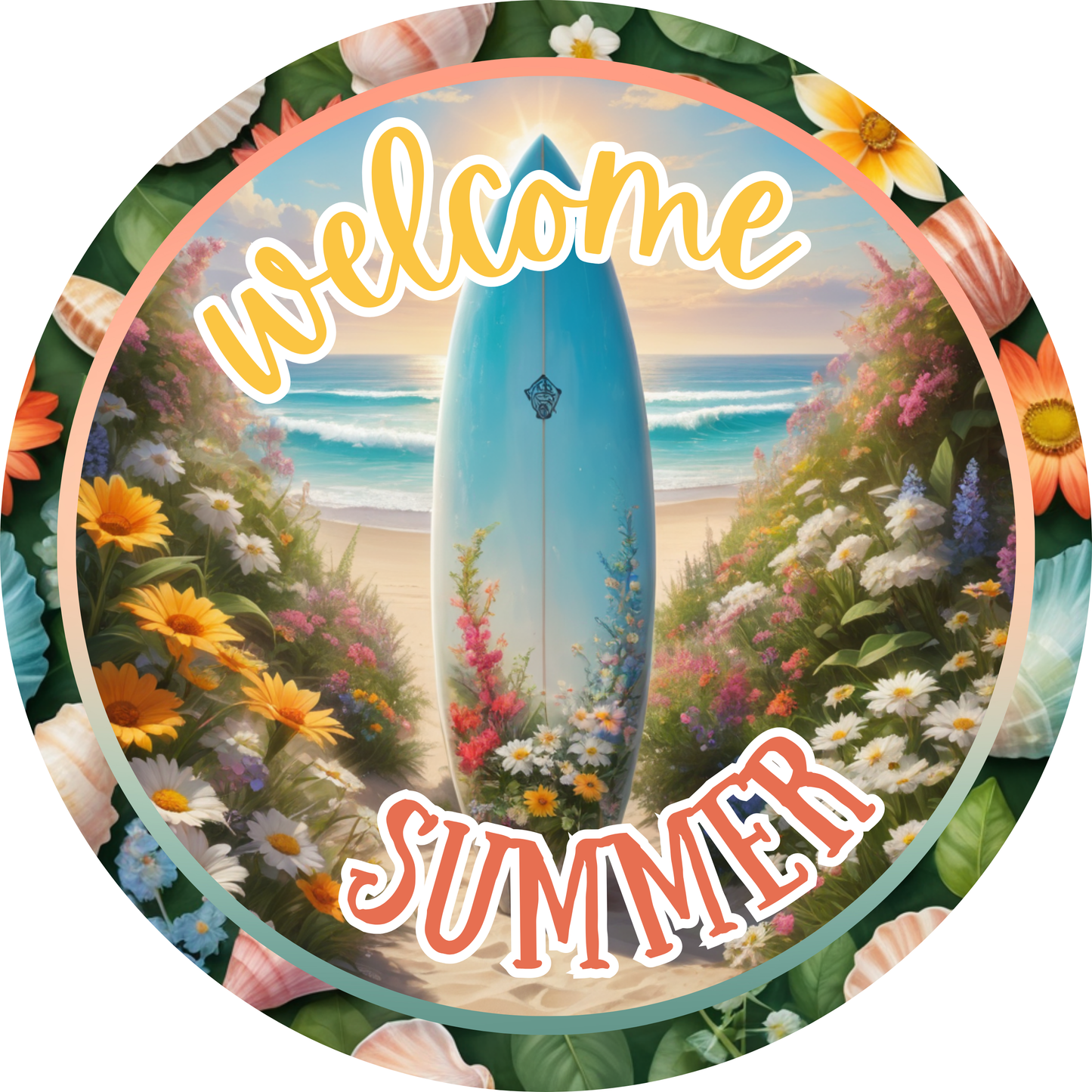 Welcome Summer Metal Sign - Made In USA