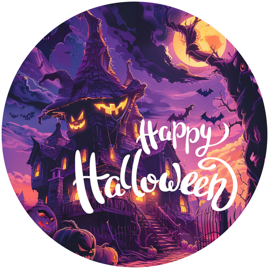 Happy Halloween Metal Sign - Made In USA