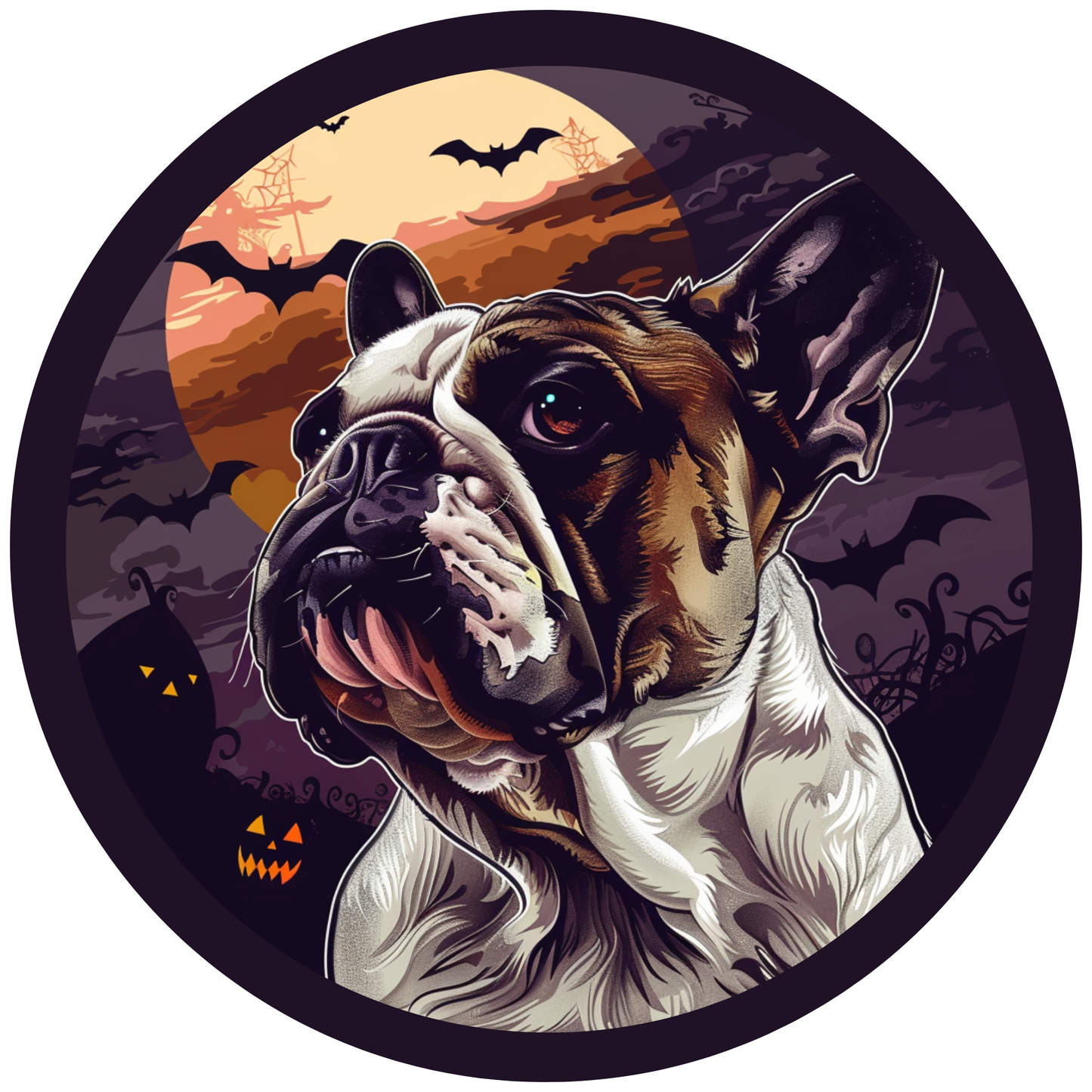 A French Bulldog's Halloween Metal Sign - Made In USA