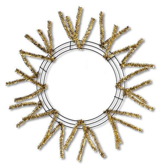 15 Inch Wire, 25 Inch OAD-Pencil Work, Wreath 18 Ties - M 18K Gold BBCrafts.com