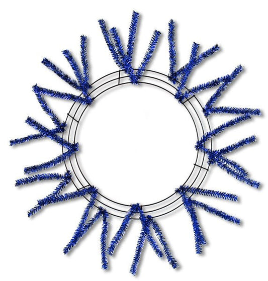 15 Inch Wire, 25 Inch OAD-Pencil Work, Wreath 18 Ties - M Roy Blue BBCrafts.com