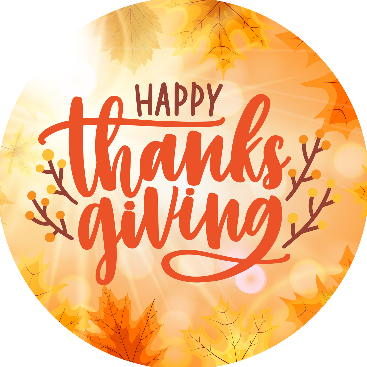 Happy Thanksgiving Metal Sign - Made In USA