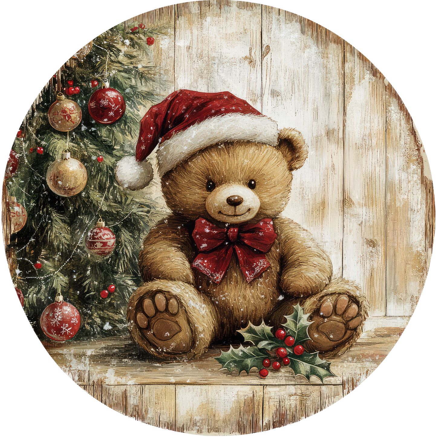 Teddy's Christmas Metal Sign - Made In USA