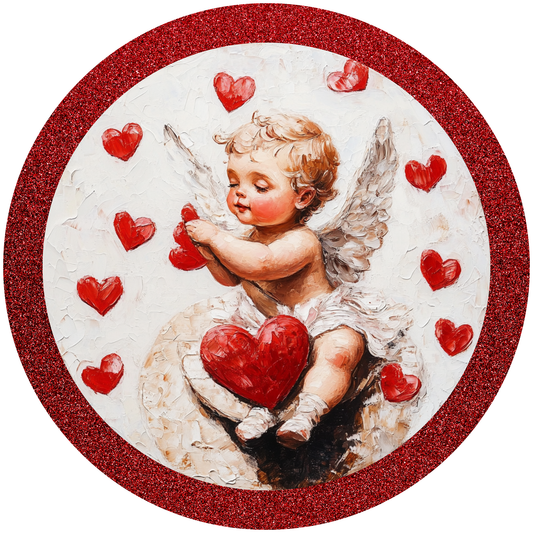 Cupid Love Metal Sign - Made In USA