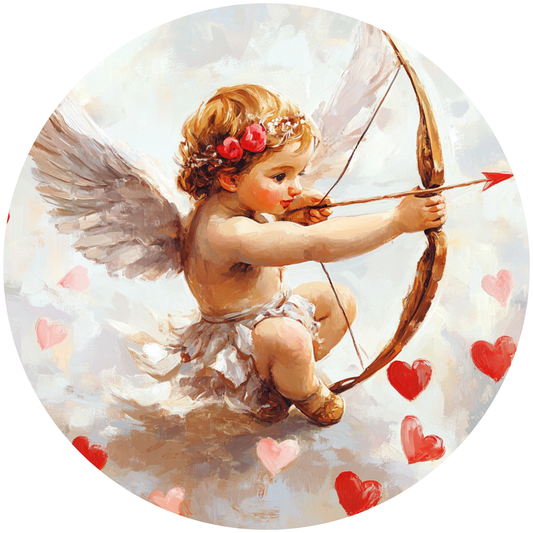 Cupid Love Metal Sign - Made In USA