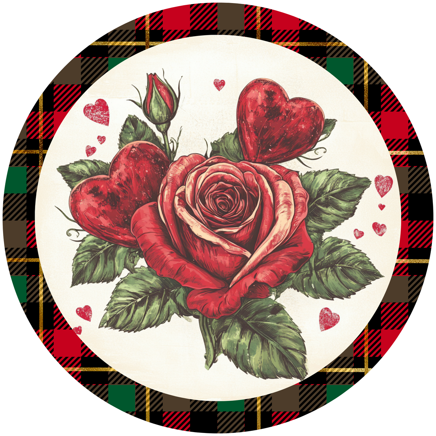 Red Roses Metal Sign - Made In USA