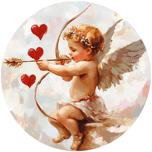 Cupid Love Metal Sign - Made In USA