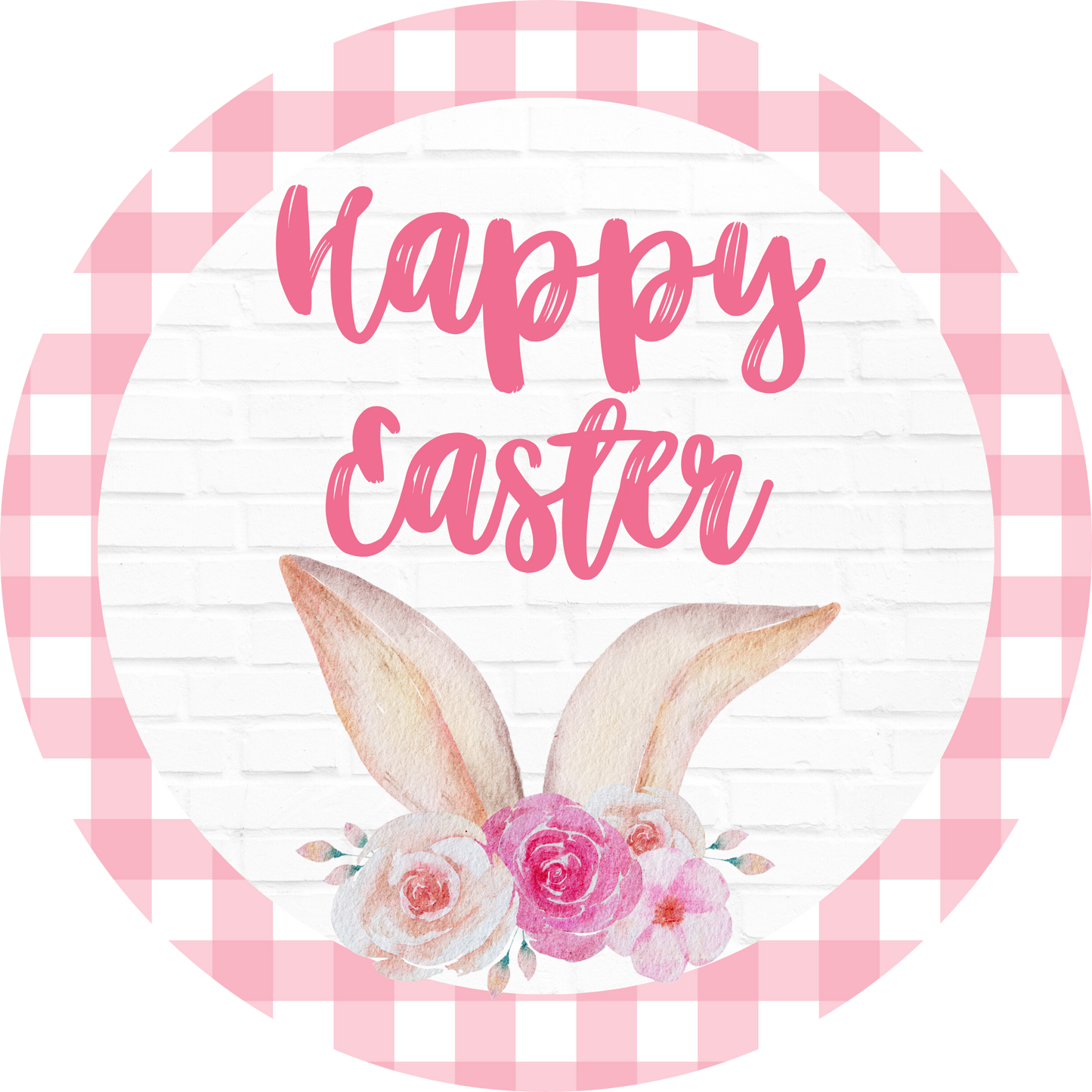 Happy Easter Bunny Metal Sign - Made In USA