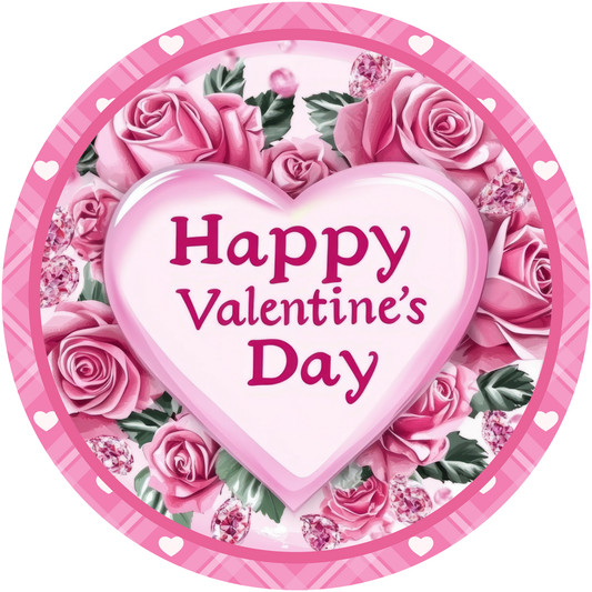 Happy Valentine's Day Metal Sign - Made In USA