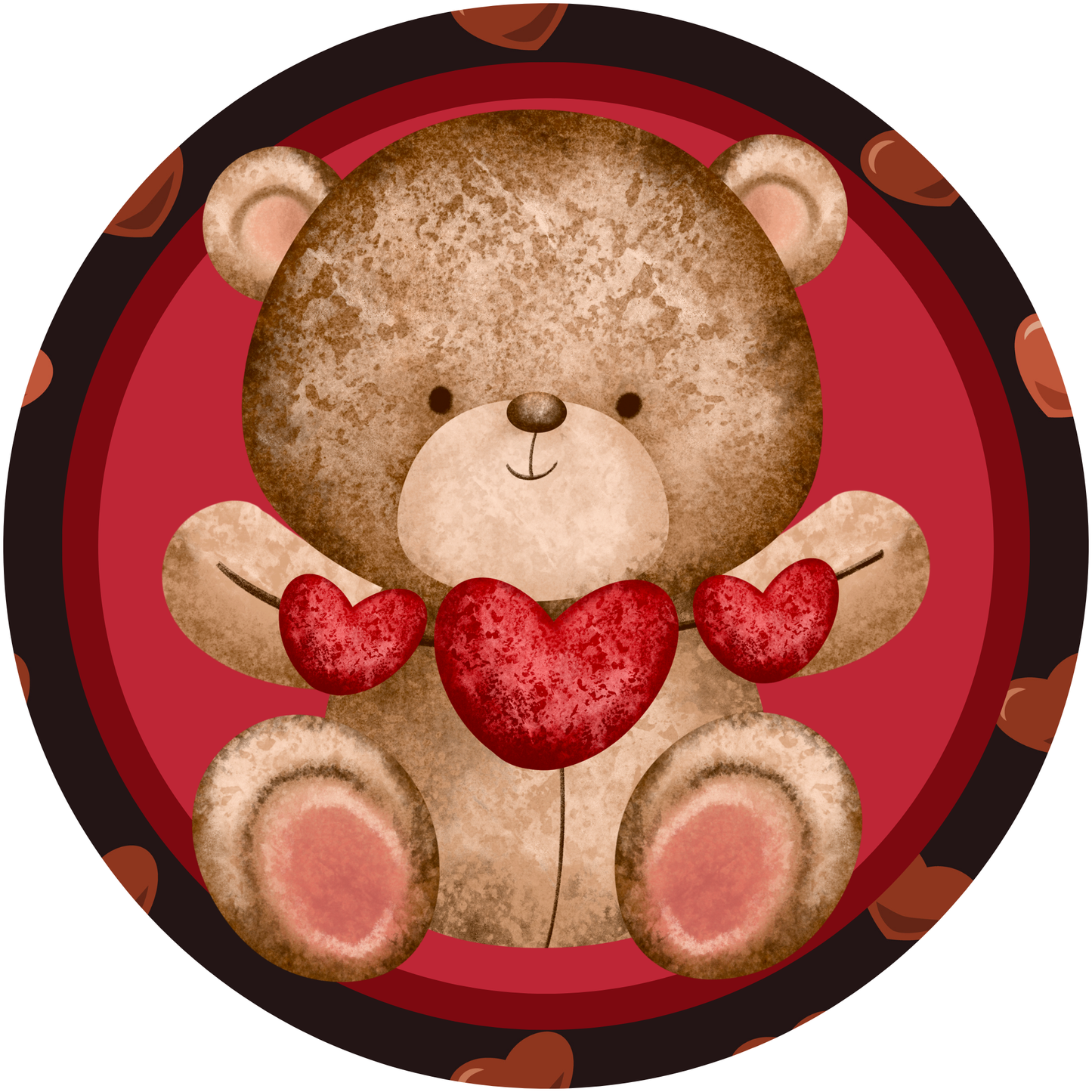 Valentine's Teddy Bear Metal Sign - Made In USA