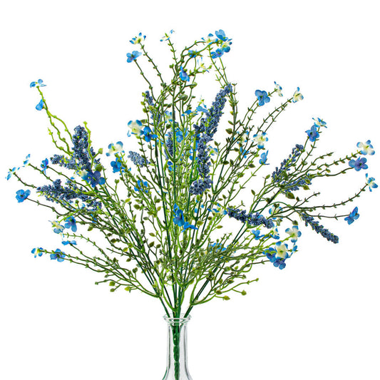 18 Inch H Blue Baby's Breath Filler Bush x 12