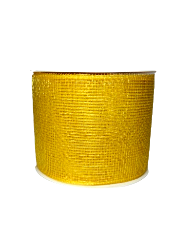 Light Gold - Deco Mesh Ribbon - ( 4 Inch x 25 Yards )