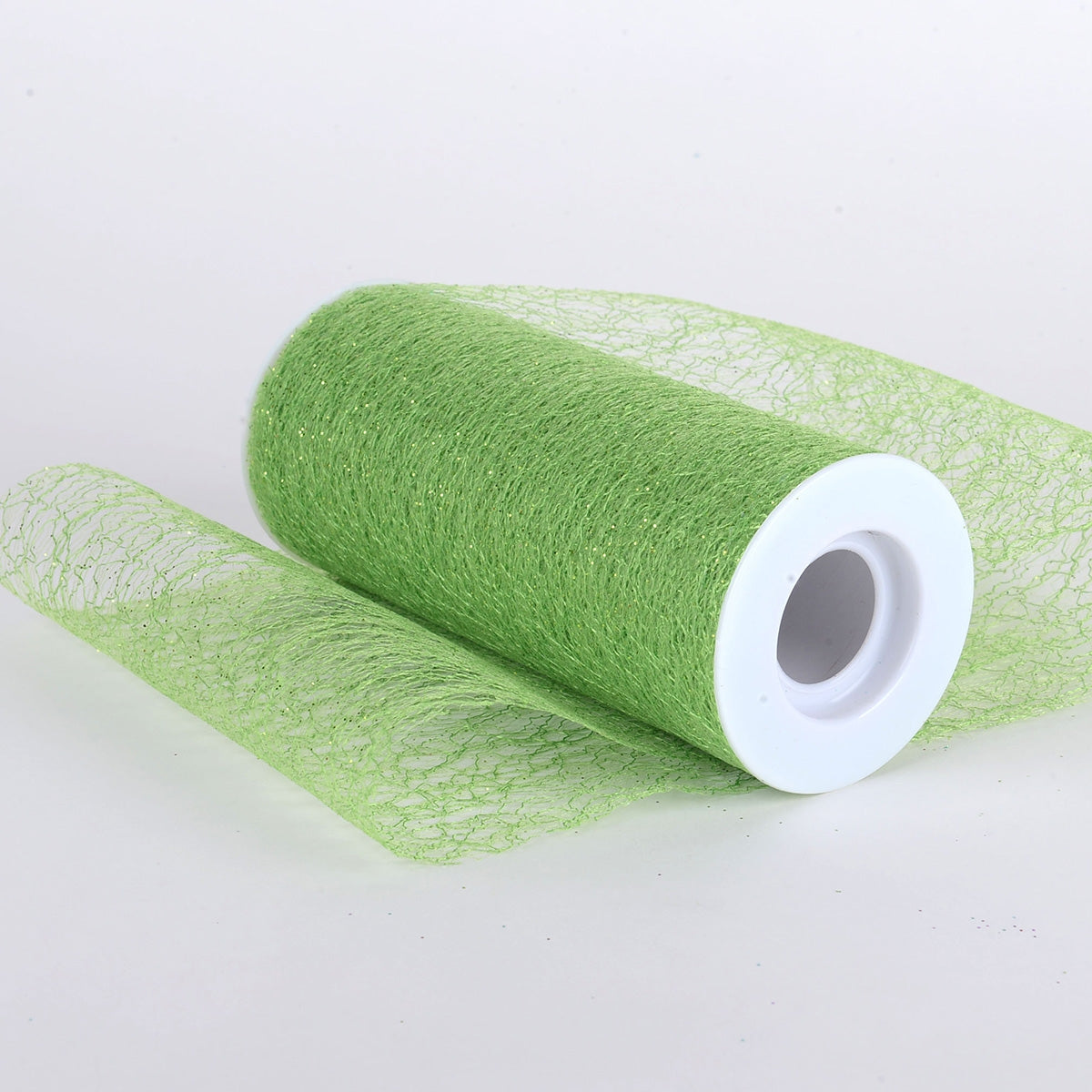 6 x 10 Yd Glitter Sisal Mesh Roll - Apple Green BBCrafts.com