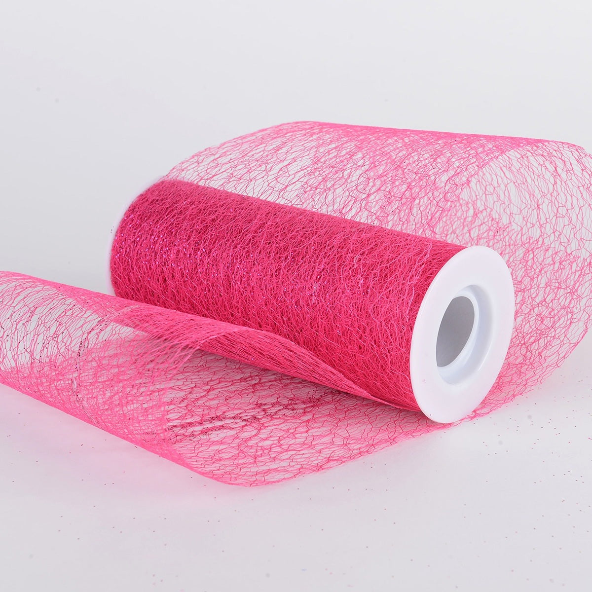 6 x 10 Yd Glitter Sisal Mesh Roll - Fuchsia BBCrafts.com