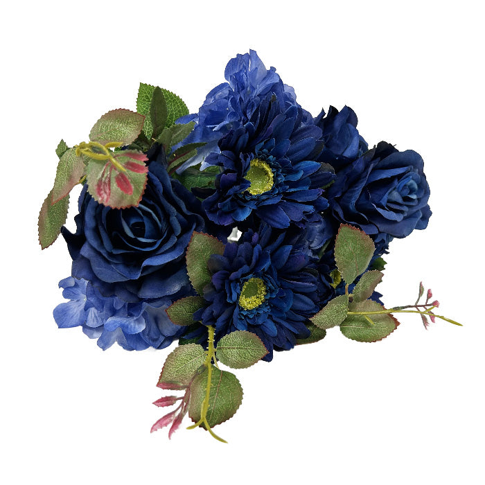 20 Inch Royal Blue Rose Gerber Hydrangea