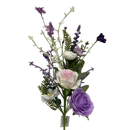 18 Inch Lavender Rose Lavender Spray