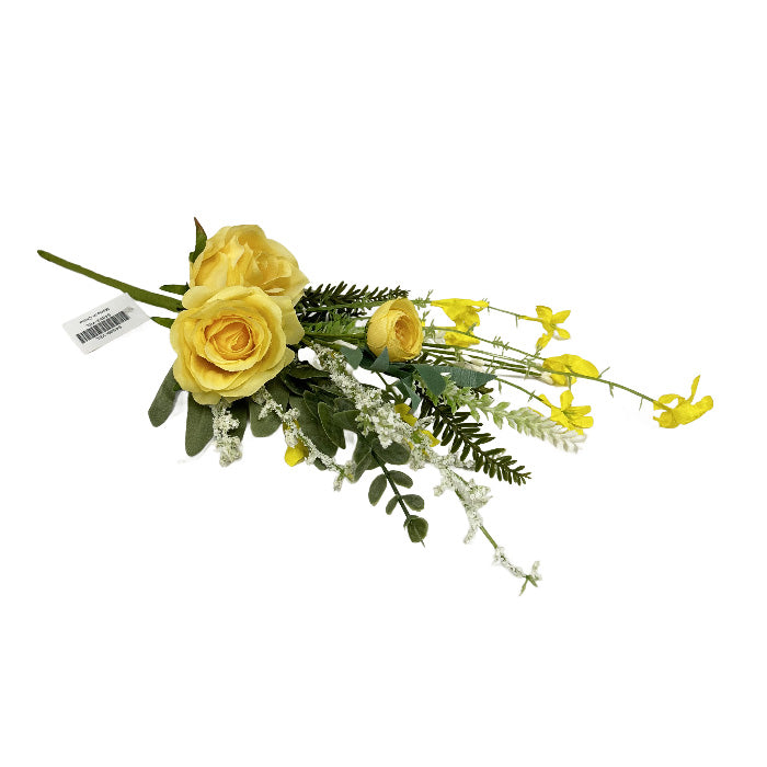 18 Inch Yellow Rose Lavender Spray