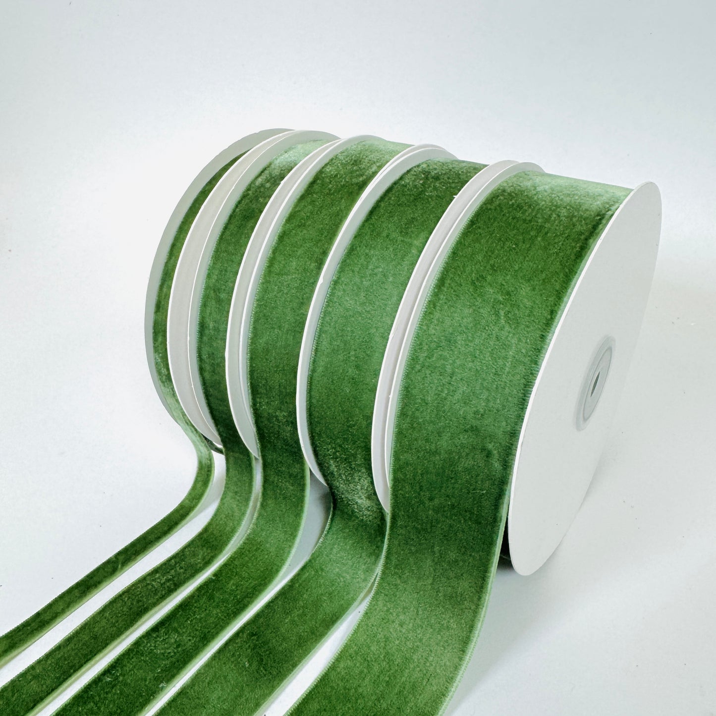 Moss Single Face Velvet Ribbon