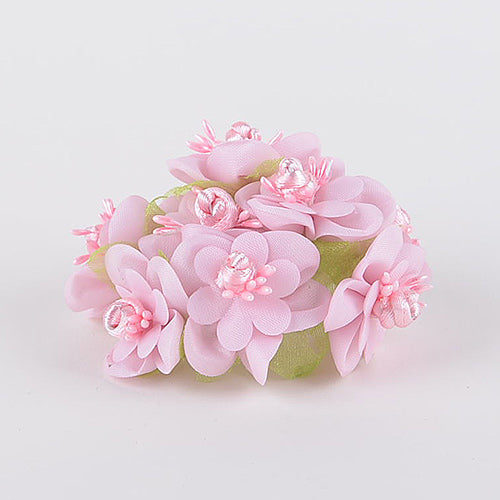 Organza Mini Flowers (8x12) Pink ( 12 Mini Flowers )