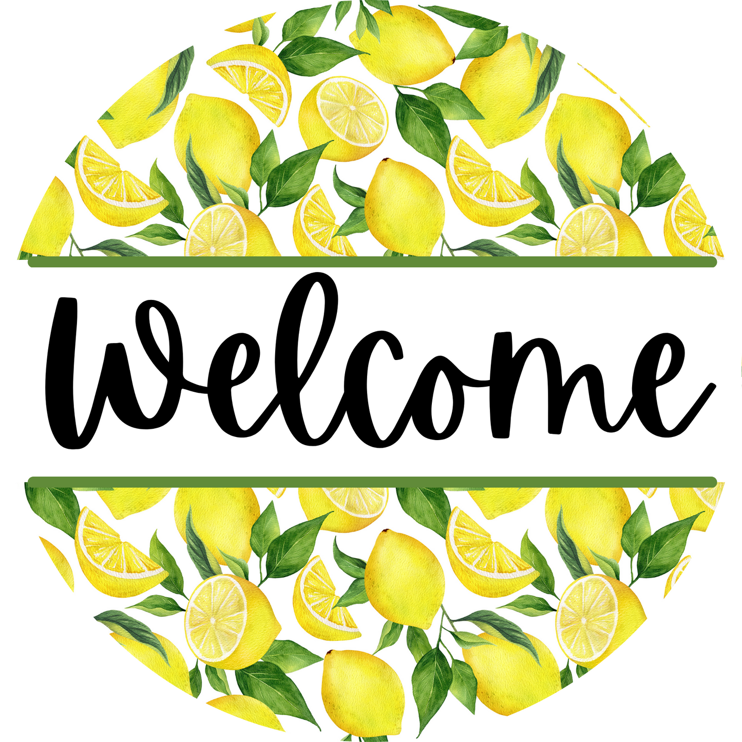 Welcome Lemon Metal Sign - Made in USA