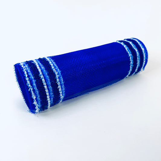 Royal Blue - Poly Snow Edge Deco Mesh - (10 Inch x 10 Yards)