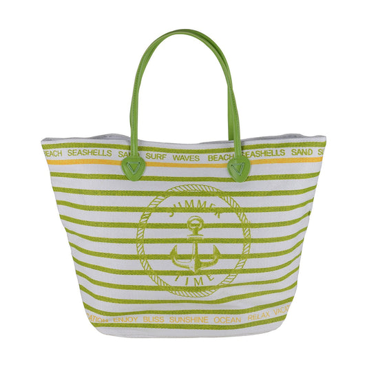 Anchor Beach Bag - Lime Green - 22 Inch x 15 Inch - Women Swim Pool Bag Large Tote BBCrafts.com