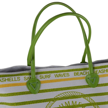 Anchor Beach Bag - Lime Green - 22 Inch x 15 Inch - Women Swim Pool Bag Large Tote BBCrafts.com