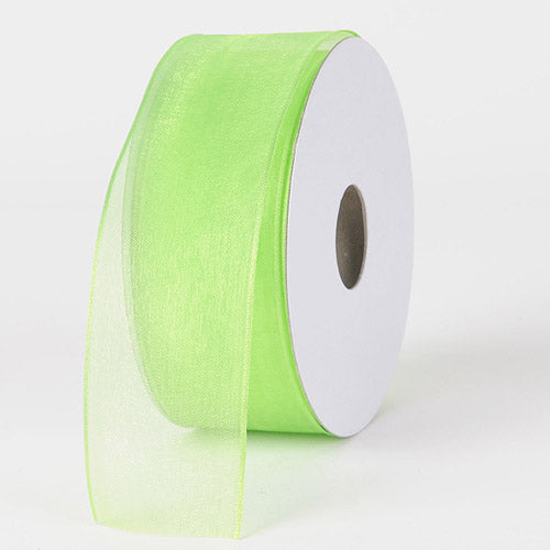 Apple - Organza Ribbon Thin Wire Edge 25 Yards - ( W: 5/8 Inch | L: 25 Yards ) BBCrafts.com