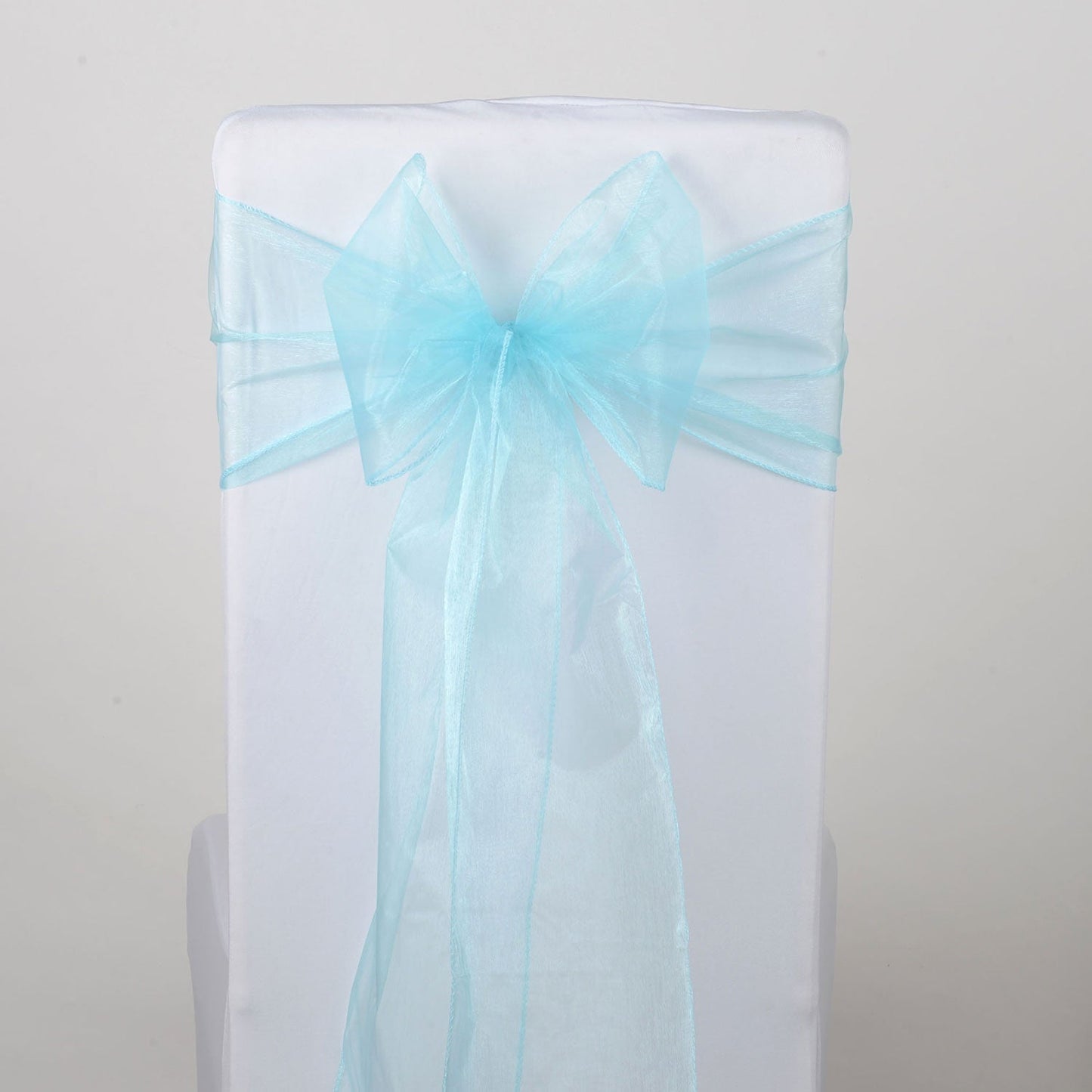 Aqua - Organza Chair Sash - ( Pack of 10 Piece - 8 inches x 108 inches ) BBCrafts.com