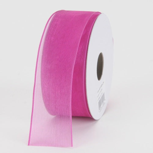 Azalea - Organza Ribbon Thin Wire Edge 25 Yards - ( 1 - 1/2 Inch | 25 Yards ) BBCrafts.com