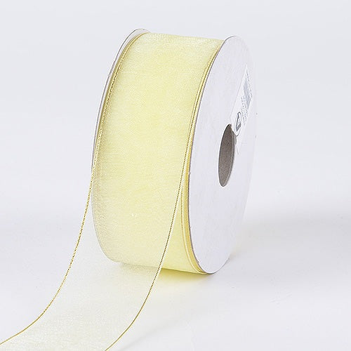 Baby Maize - Sheer Organza Ribbon - ( 5/8 Inch | 25 Yards ) BBCrafts.com