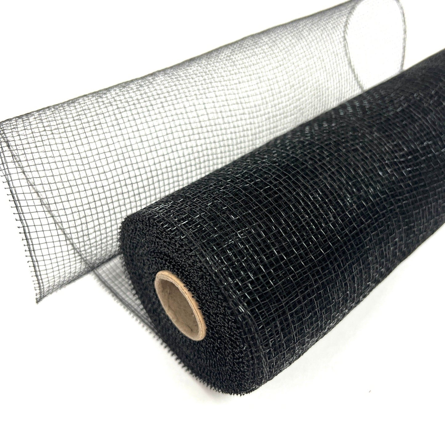 Black - Floral Mesh Wrap Solid Color - ( 10 Inch x 10 Yards ) BBCrafts.com